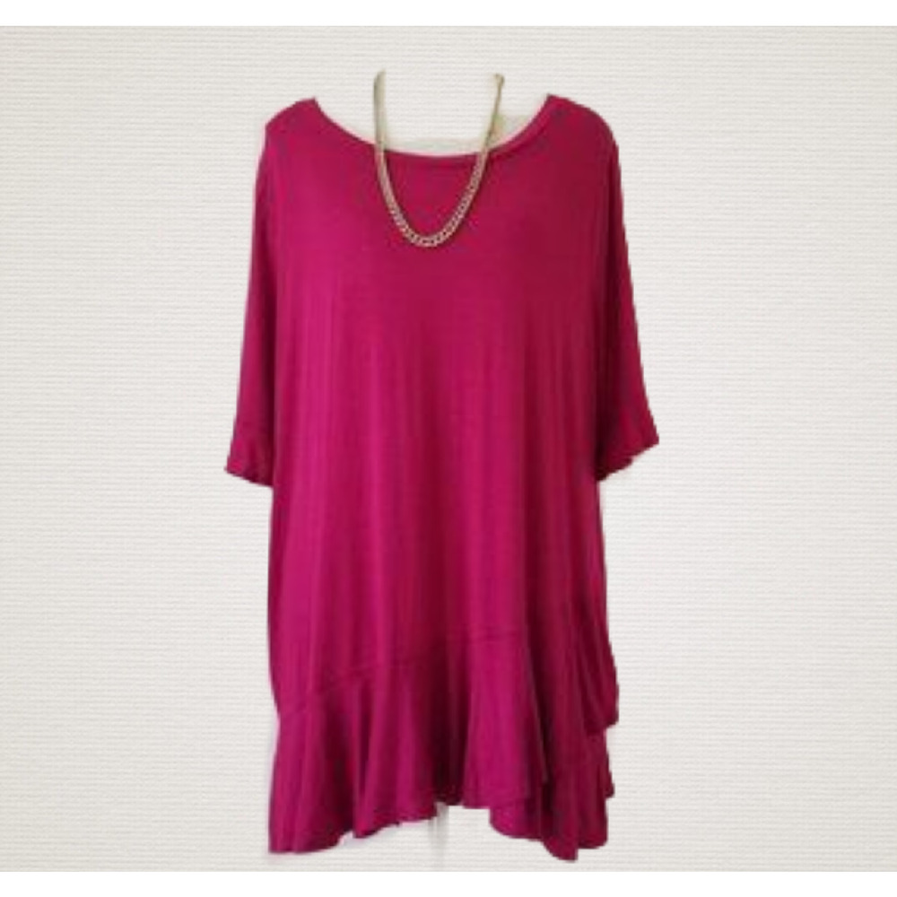 TERRA & SKY - color Burgundy Top Size 14